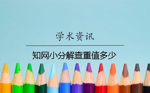 學術小分解查重值多少