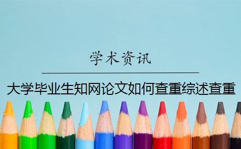 大學畢業生學術論文如何查重？綜述查重嗎？
