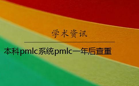 本科pmlc系統(tǒng)pmlc一年后查重