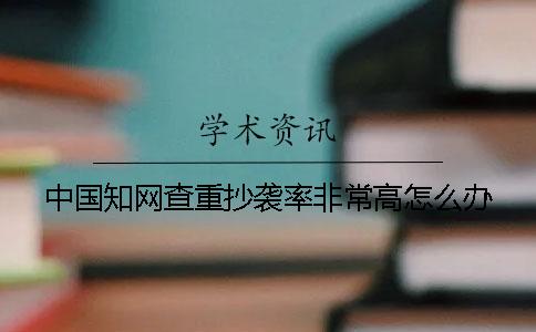 中國學(xué)術(shù)查重抄襲率非常高怎么辦？