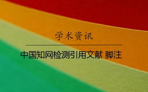 中國學術檢測引用文獻 腳注