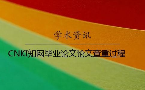 CNKI學術畢業論文論文查重過程